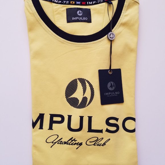 NWT Men's Impulso Yachting Club Yellow T-shirt Shirt Size 58/3XL - Picture 11 of 13